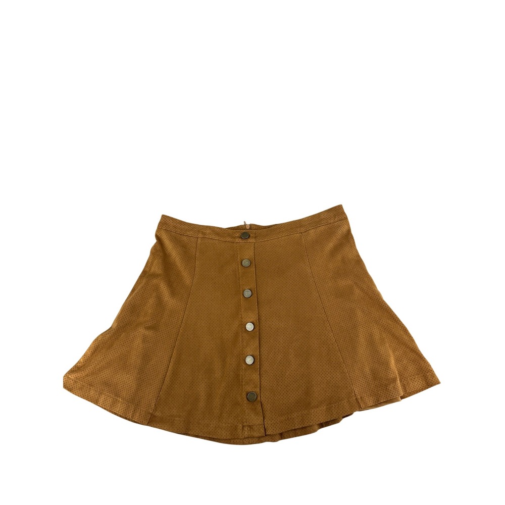 American Rag Cie Brown Faux Suede Mini Skirt Junior 11 Cowgirl Boho Minimalist